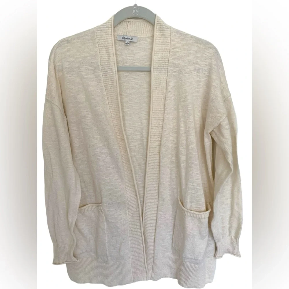 Madewell Bradley Cardigan Sweater Cream Size S - Picture 6 of 9